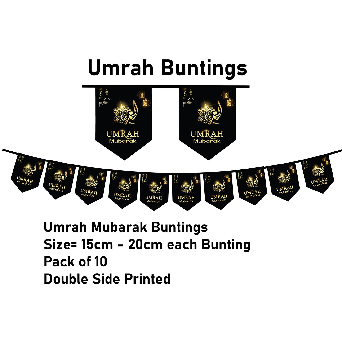 Umrah Mubarak Buntings decorative wall hanging