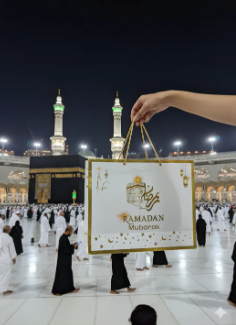 Premium Ramadan Mubarak Decorative Gift Carry Bag
