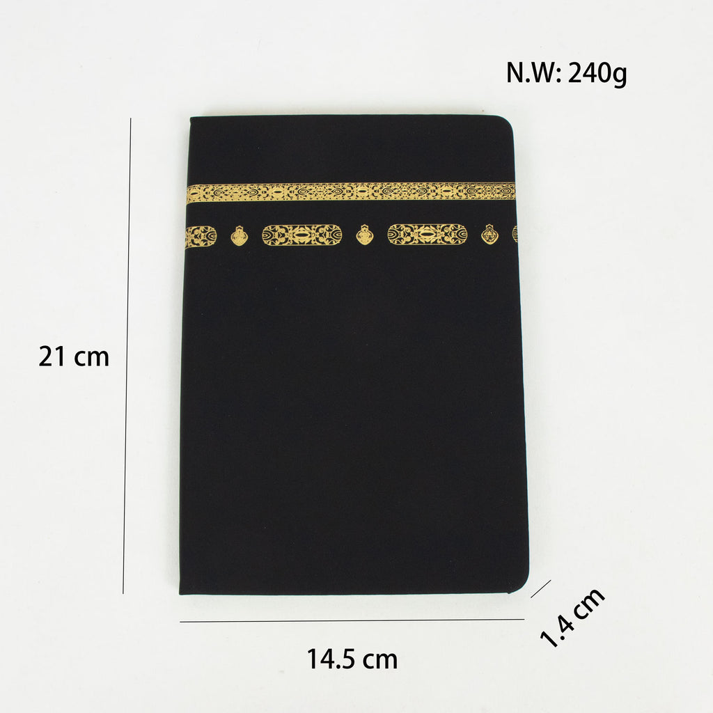 Black & Gold Kaba Themed Lined Notebook