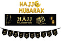 Hajj Mubarak Gold Foil Set Banner Bunting Foil Balloons decorative wall hanging