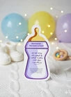 New Baby Blessing Card with Sunnah Guide Premium Quality With Arabic Dua Bottle