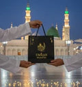 UMRAH MUBARAK  CARD and Gift Bag WITH ENVELOPE PREMIUM ELEGANT LUXURIOUS Gold