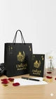 UMRAH MUBARAK  CARD and Gift Bag WITH ENVELOPE PREMIUM ELEGANT LUXURIOUS Gold