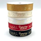 Ramadan MUBARAK Islamic Muslim satin ribbon gift wrap 16mm Luxurious Ribbon