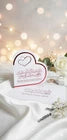 Premium Islamic Wedding Card | Sunnah of Nikah Guide & Arabic Du'a | Heart Shape