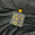 Umrah Mubarak Square Glass Bottle – Gold Printed Elegant Tabarruk Container