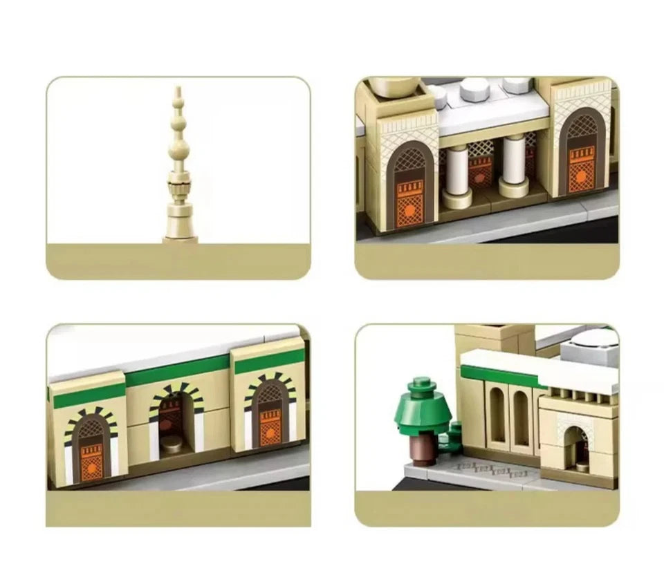 Masjid an Nabawi Model Islamic Building Brick blocks 594 pieces Prophets Mosque