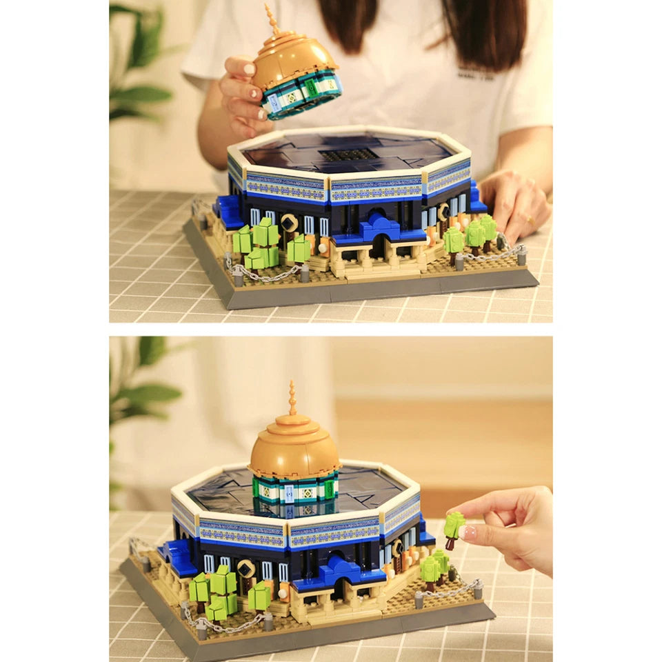 Dome Of The Rock Jerusalem Mosque Building Blocks Kids Educational Toys 983 Pcs