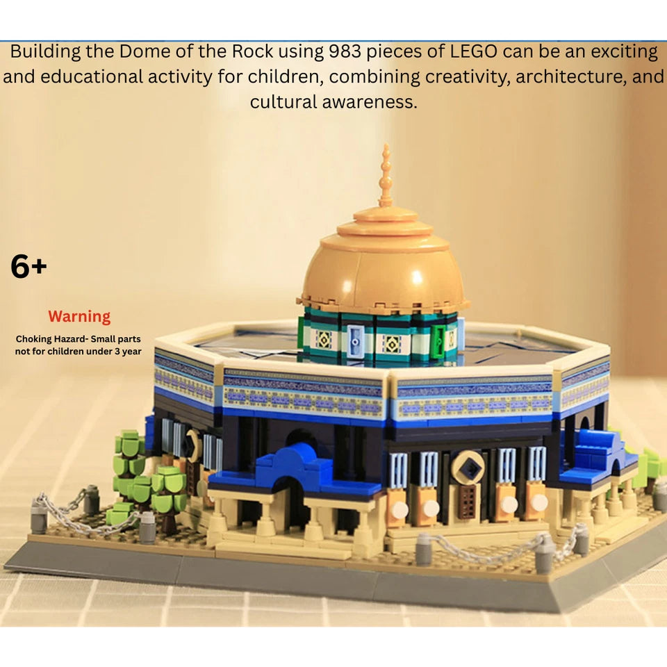 Dome Of The Rock Jerusalem Mosque Building Blocks Kids Educational Toys 983 Pcs