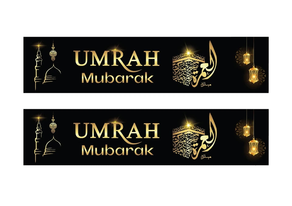 Umrah Mubarak Banners Bunting Balloons Foil Balloon Decorate And Celebration